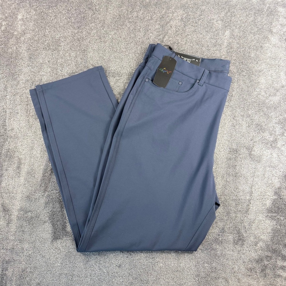 Greg Norman Mens Performance Stretch Golf Pants Navy Blue 38x30 NWT